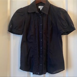 Black LOFT button down with eyelet detail size 6